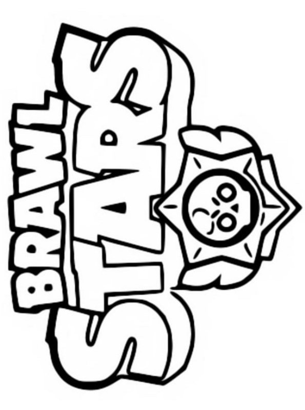 kidsnfun  kleurplaat brawl stars brawl stars logo