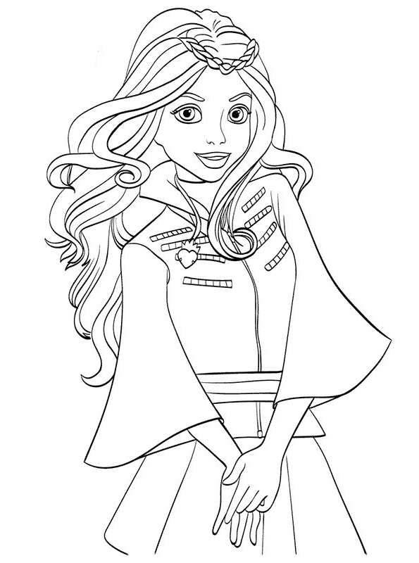 mal and evie from descendants coloring pages - photo #14