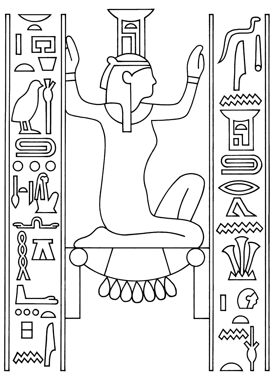 Kidsnfun  Kleurplaat Egypte Egypte
