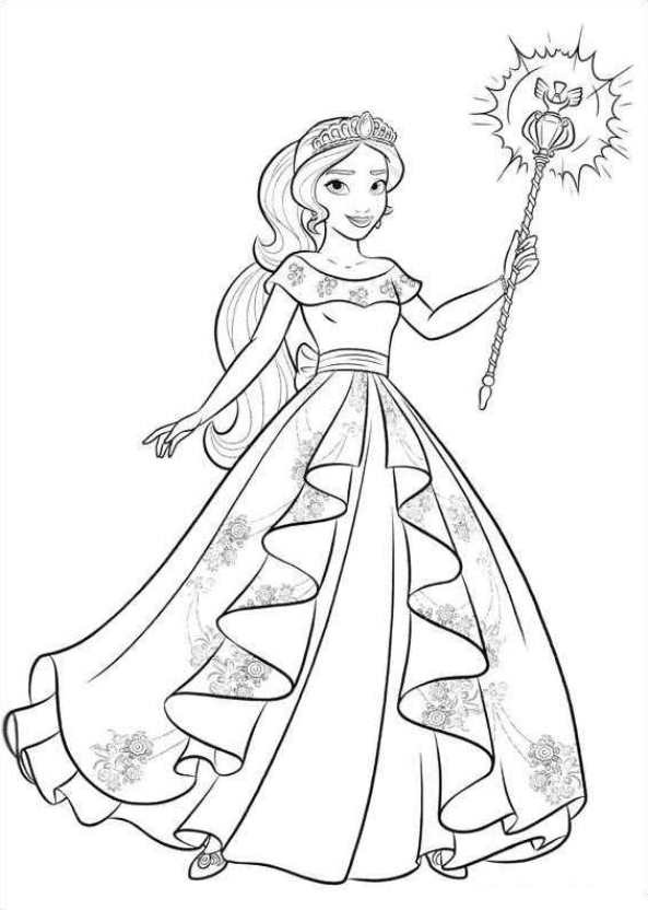 Kids-n-fun | Kleurplaat Elena van Avalor Elena van Avalor