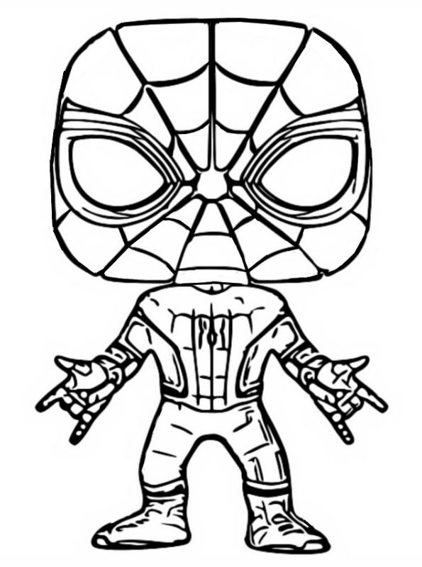 Kids-n-fun | Kleurplaat Funko Pops Marvel Spiderman