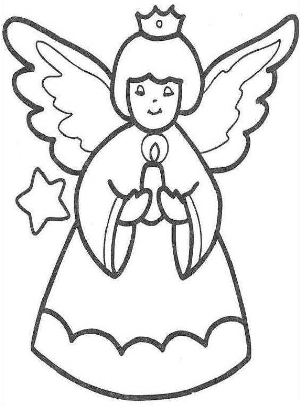 Kids-n-fun | 15 Kleurplaten van Kerstengelen