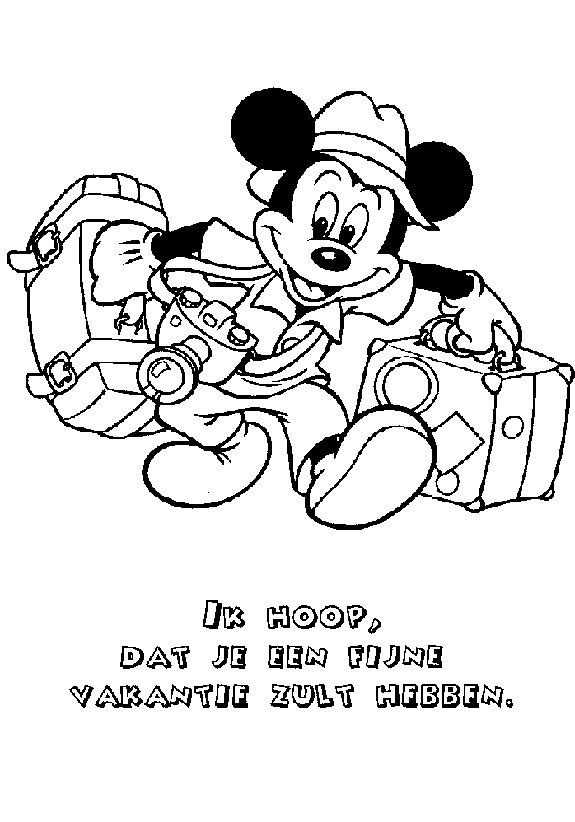 geboorte Vleugels Bron Kids-n-fun | Kleurplaat Mickey Mouse Leuke vakantie!