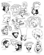 kleurplaat Hoeden van mannen, 1500