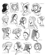 kleurplaat Hoeden uit 1400