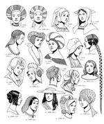 kleurplaat Hoeden uit 1500