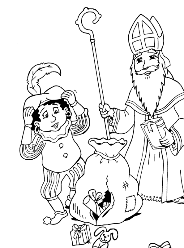 Kidsnfun 38 Kleurplaten van Sinterklaas