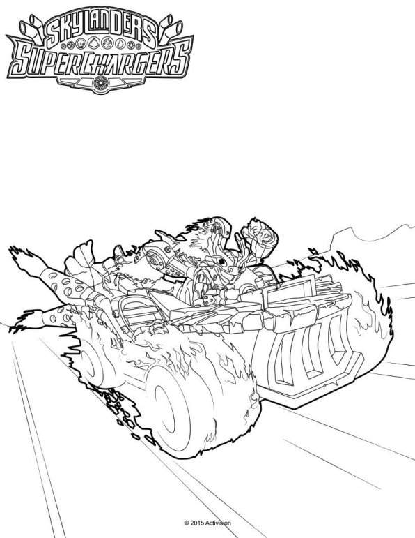 Kids-n-fun | Kleurplaat Skylander superchargers Skylander superchargers