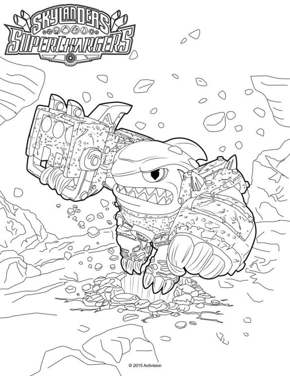 Kids-n-fun | 9 Kleurplaten van Skylander superchargers