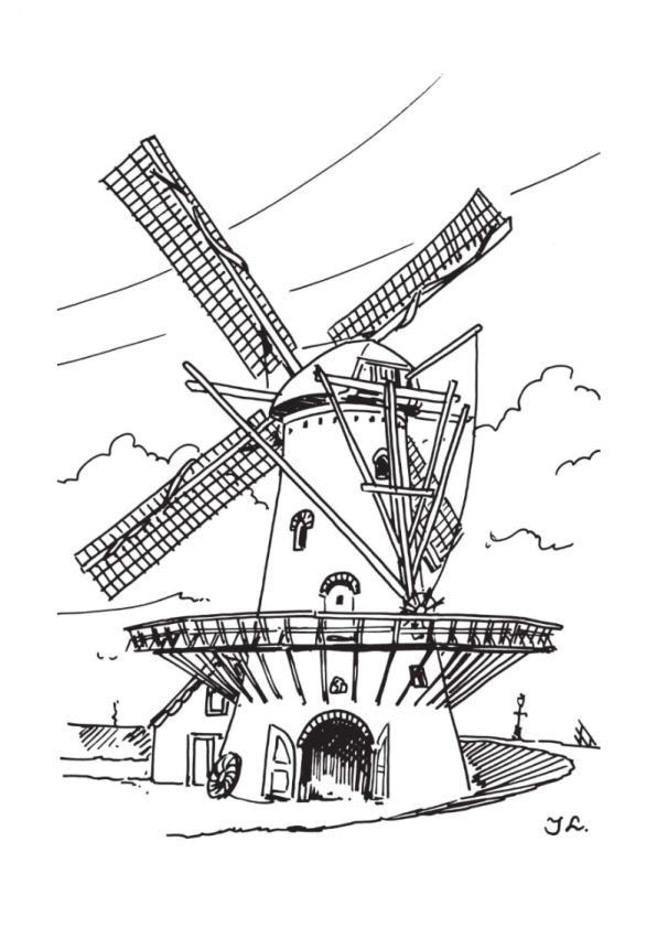Windmolens Kleurplaten Kleurplaat Windmills Windmill Kleurplatenenzo