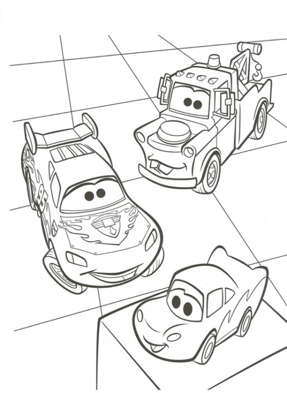 Cars Tekening - Leuk voor kids - cars-0007 / Klik op de tekening monteur.