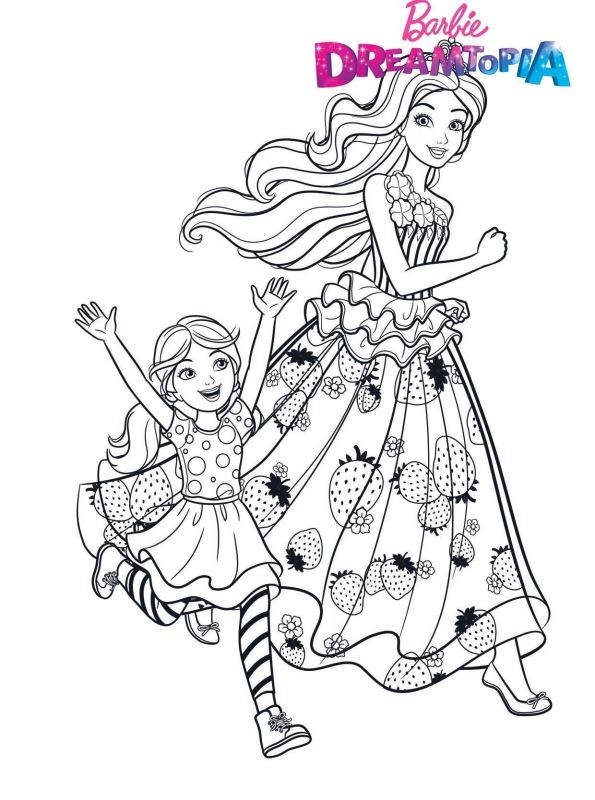 Coloring Pages Barbie Dreamtopia : Barbie doll of a girlfriend