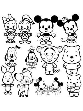 Kids-n-fun | Kleurplaten van Disney Cuties