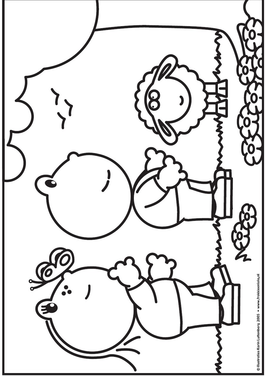 Kidsnfun Kleurplaat Frokkie en Lola Frokkie en Lola